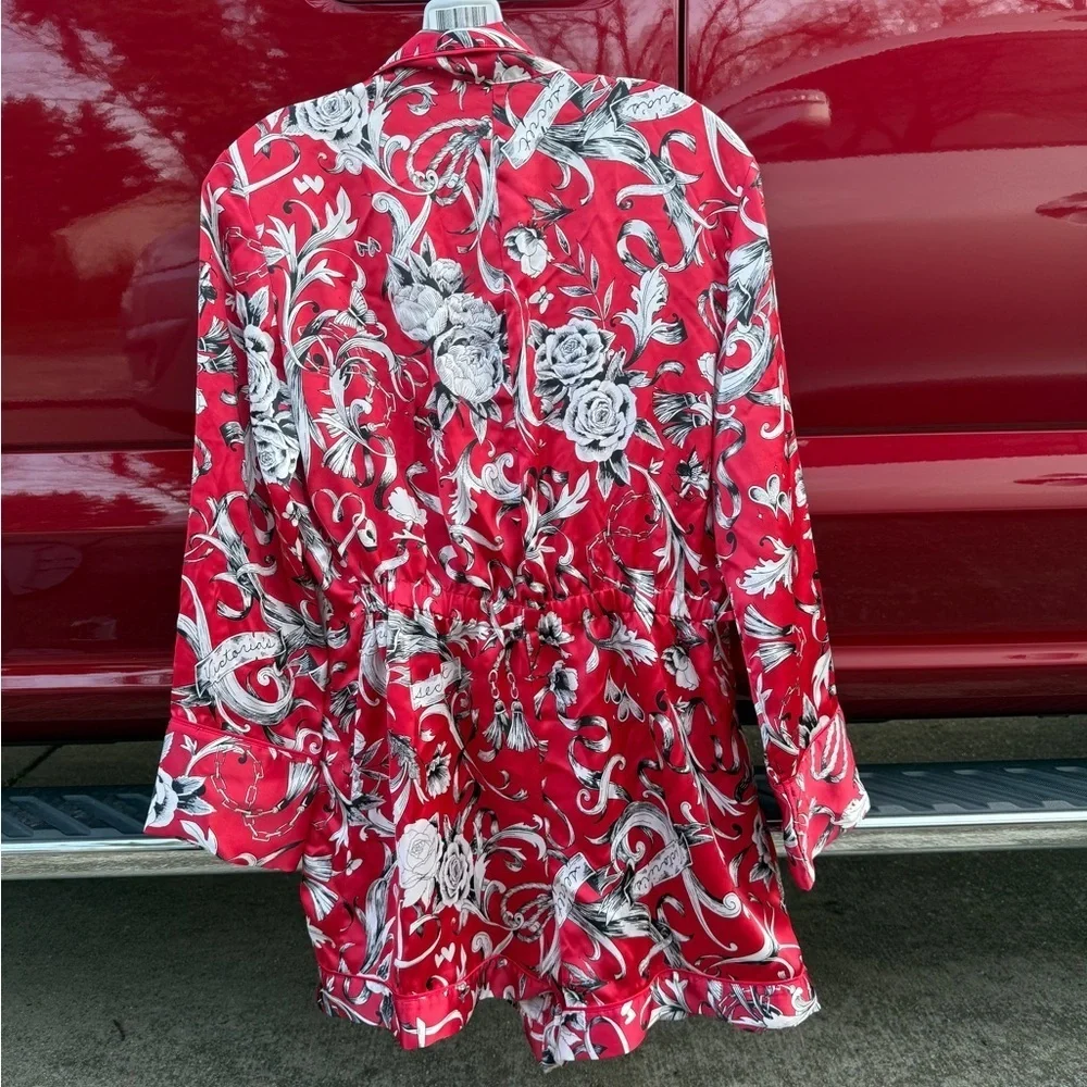Vintage 90s Victoria’s Secret Floral Romper Shorts Jumpsuit Size Small